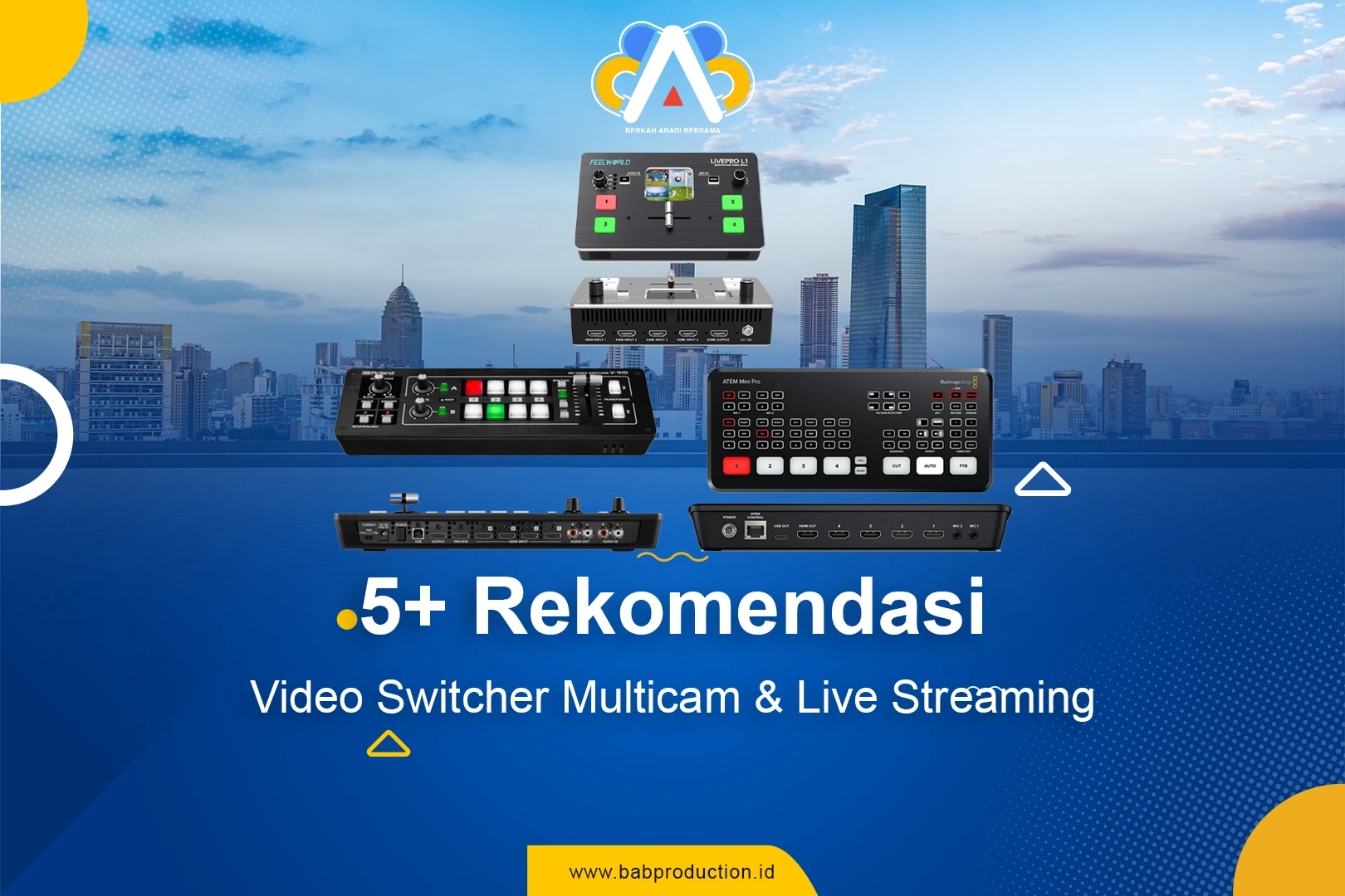 Rekomendasi switcher video untuk multicam dan live streaming