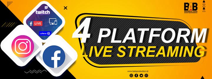 Berikut ini 4 Platform yang bisa digunakan untuk live streaming dengan cara mudah. Pilihan Platform Live Streaming untuk Promosi Produk anda..